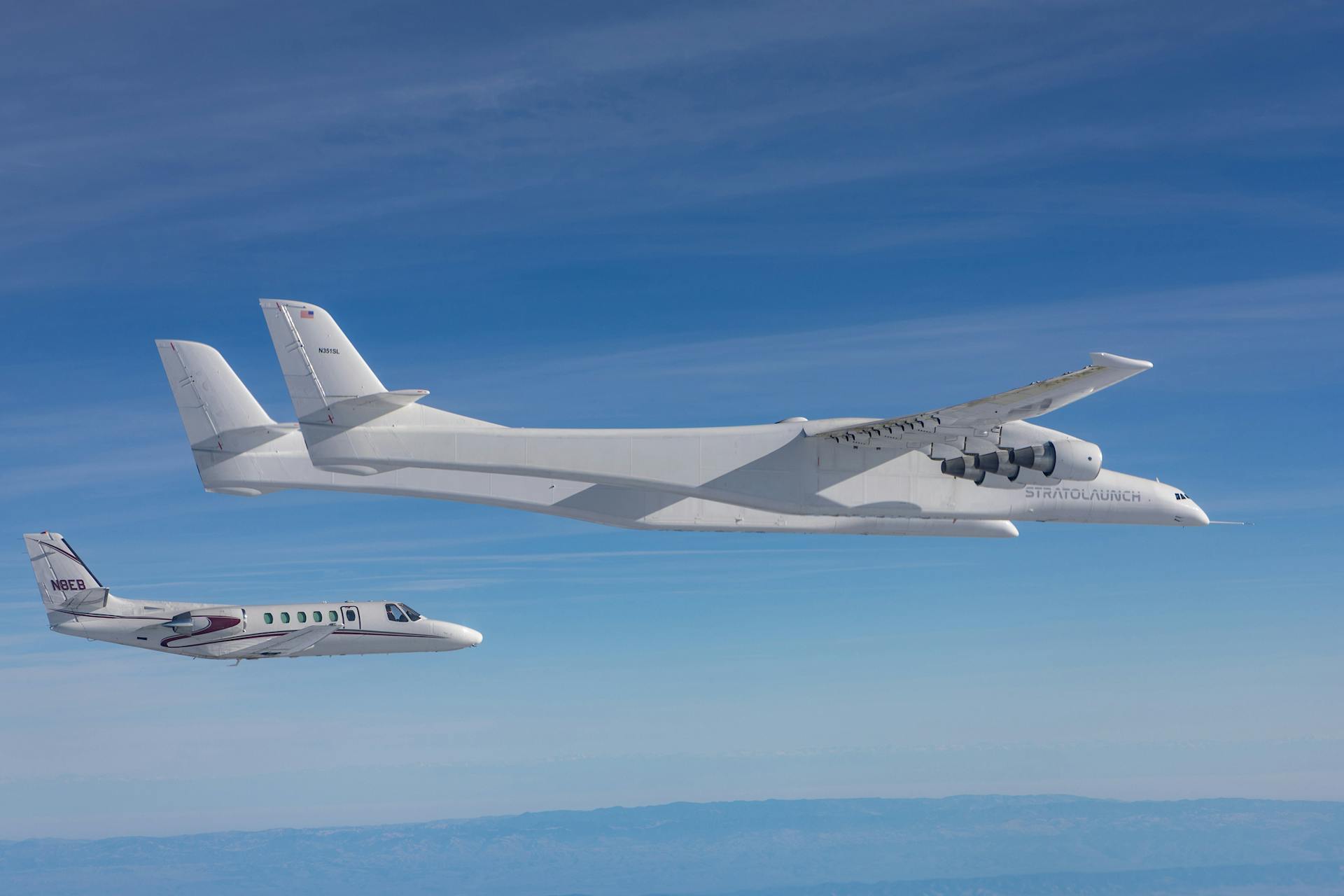 Roc Flight 23 TA 2 First Powered Flight Eclipse Chase