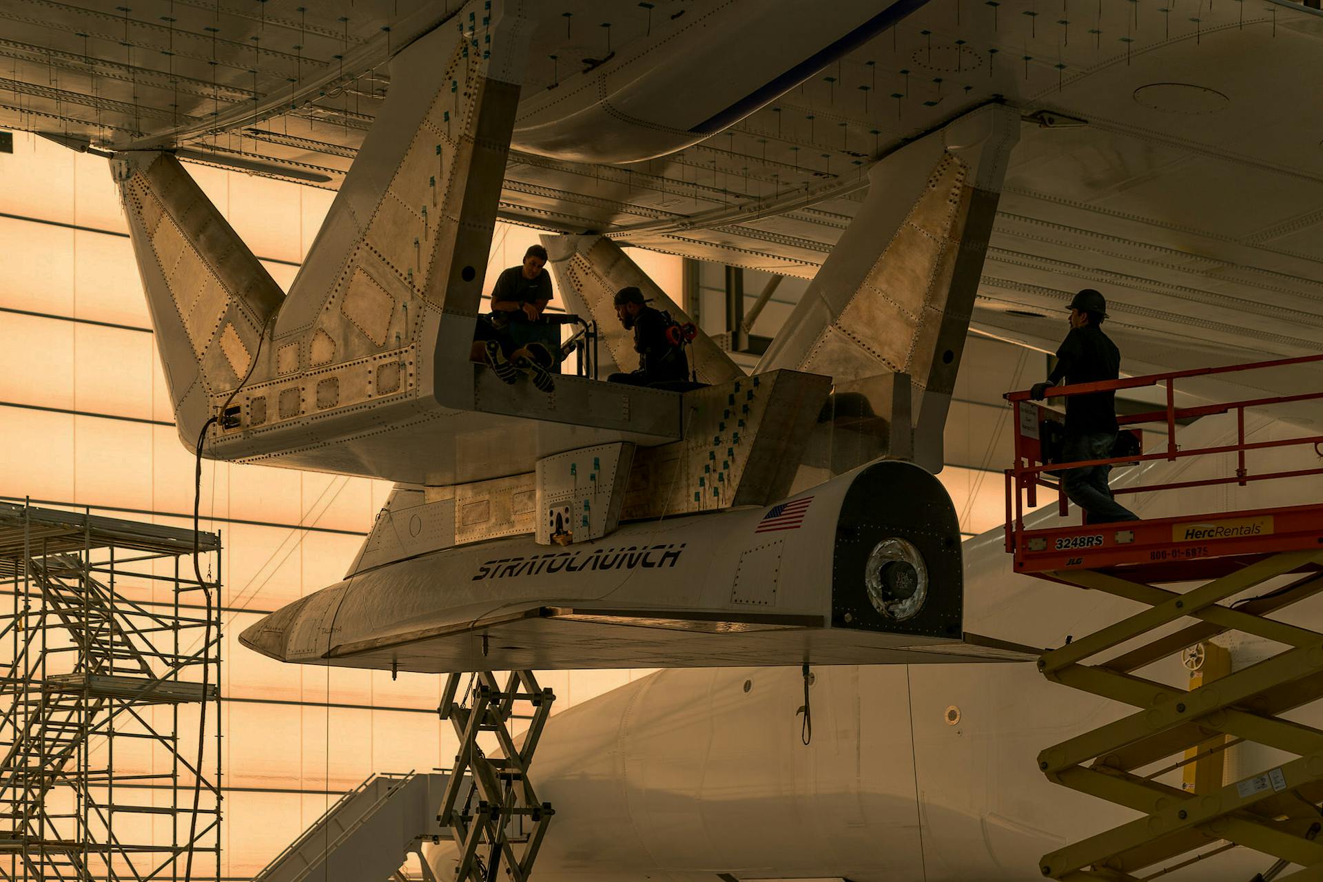 Banner of aircraft being operated on